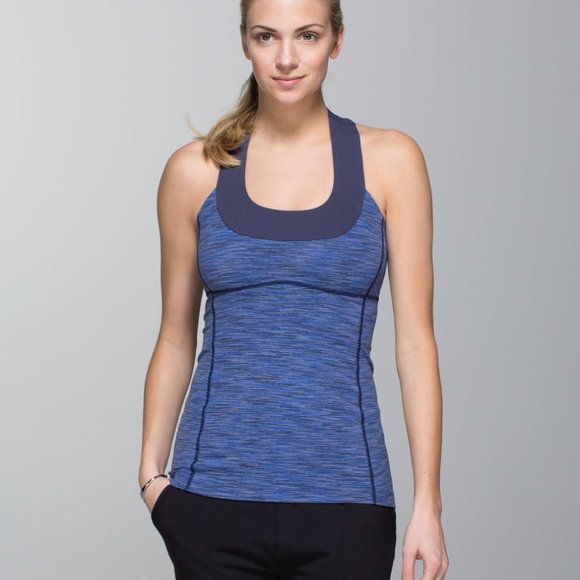 lululemon athletica Tops - LULULEMON | Scoop Neck Racerback Tank Luon Blue